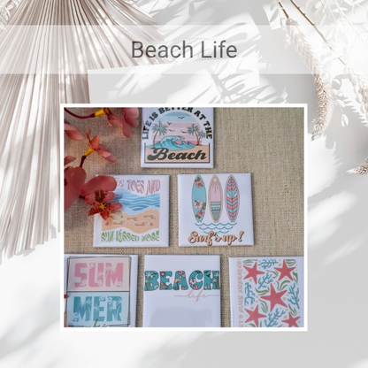 Pre-made "Beach Life" Magnet Set