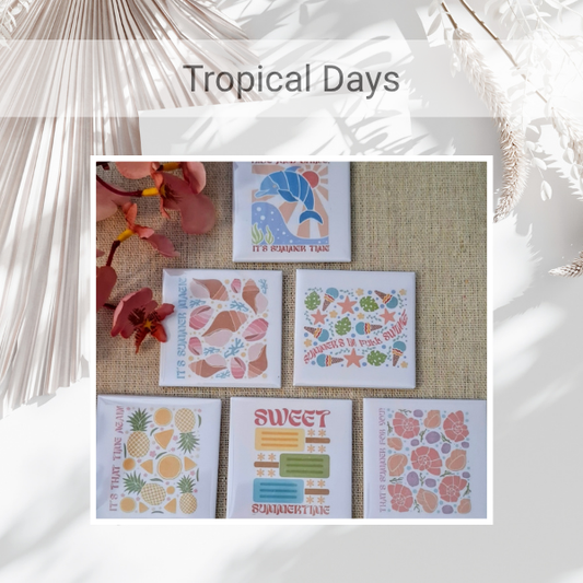 Pre-made "Tropical Days" Magnet Set