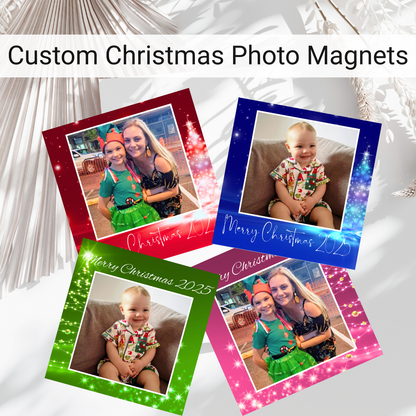 Custom Christmas Photo Magnets